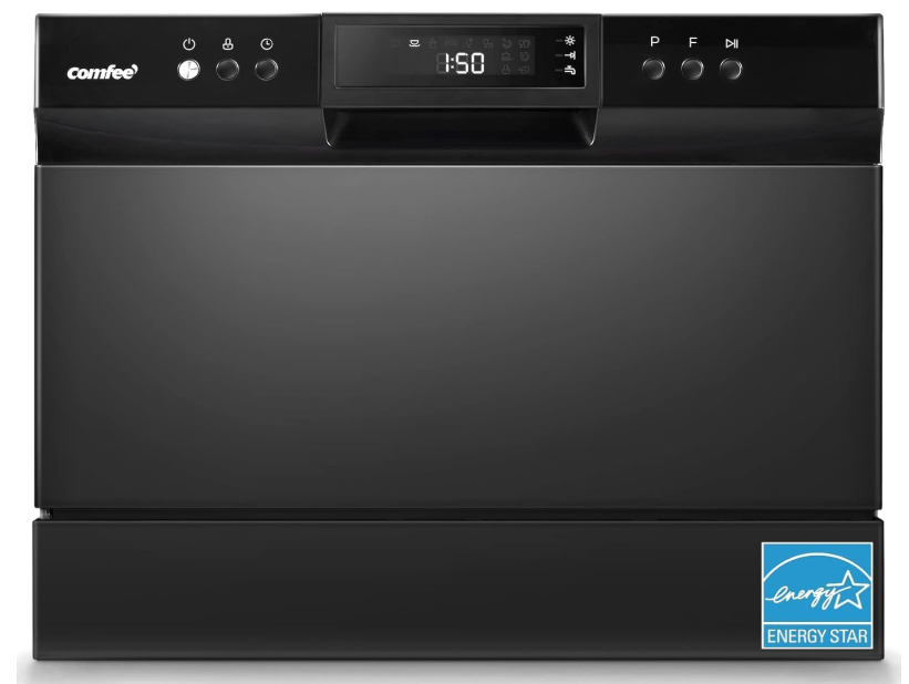 COMFEE Countertop Dishwasher, 6 Place Settings, White