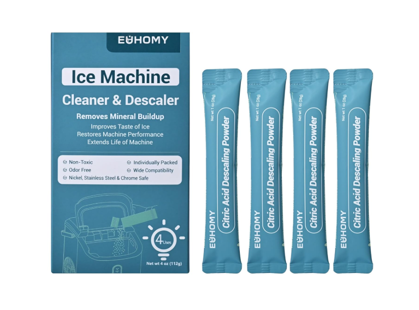 EUHOMY Ice Maker Cleaner & Descaler, 4 Uses, Citric Acid Powder